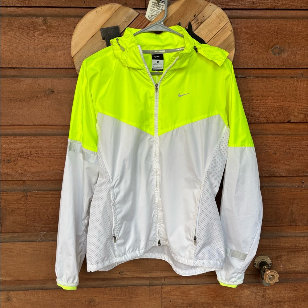 Nike Women's Utility Jacket - Bright Yellow and White